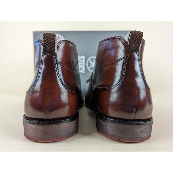Stacy Adams Chukka Boot Mens 11.5 Kyron Cognac Brown Leather Plain Toe Shoes NWB main image 6